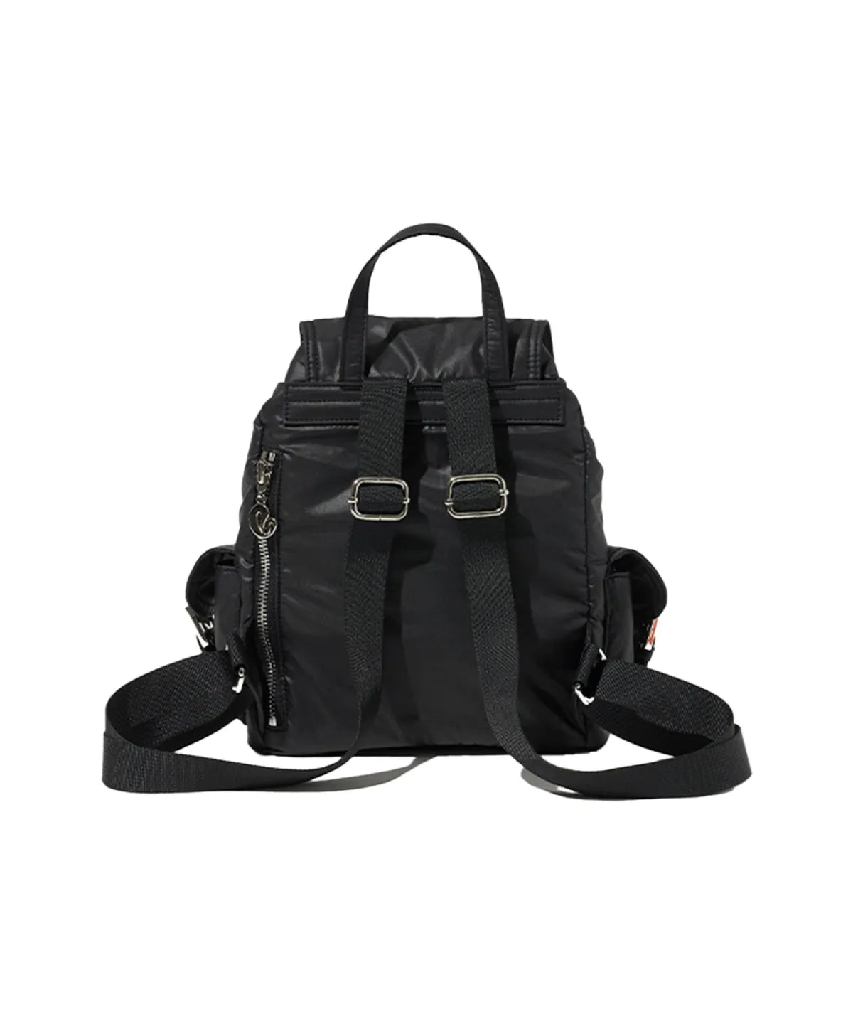 [Jennie同款🎀] [lotsyou] Nostalgia Chubby Backpack - Nylon Black