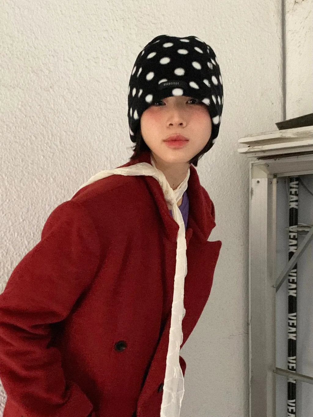 niceghostclub POLARFLEECE BEANIE HAT_DOT