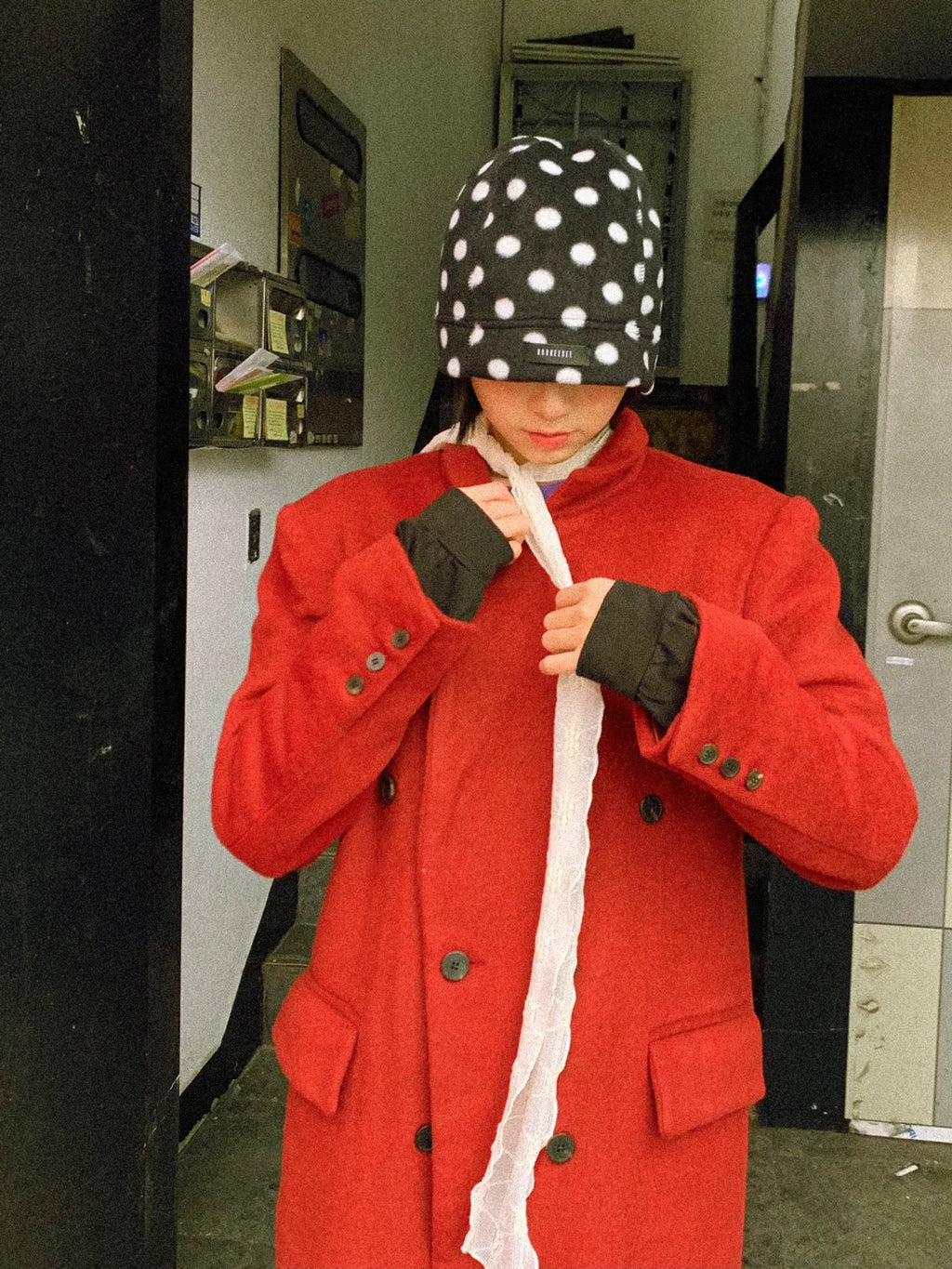 niceghostclub POLARFLEECE BEANIE HAT_DOT