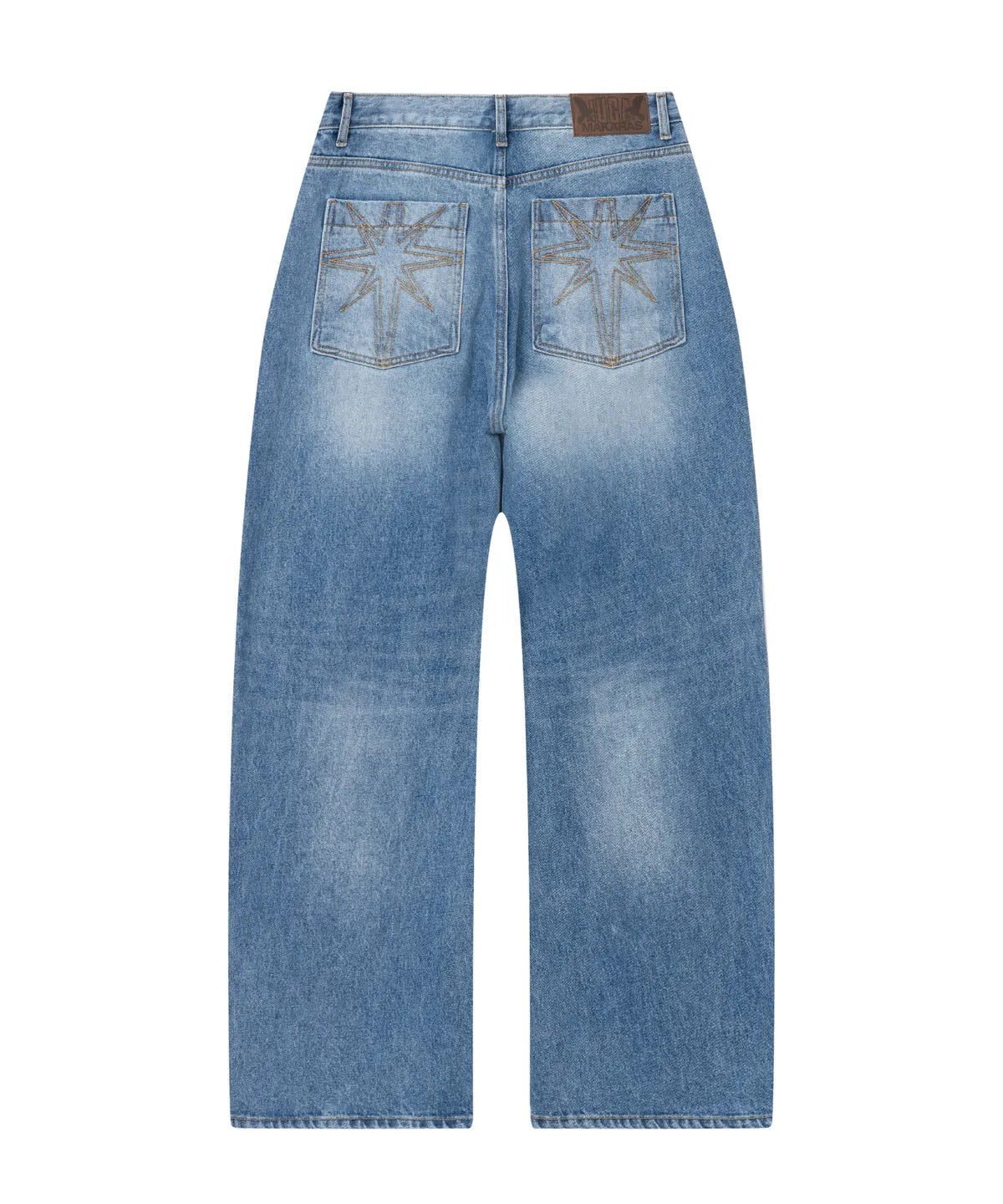 Needlework Denim Pants (Blue)