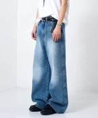 Needlework Denim Pants (Blue)