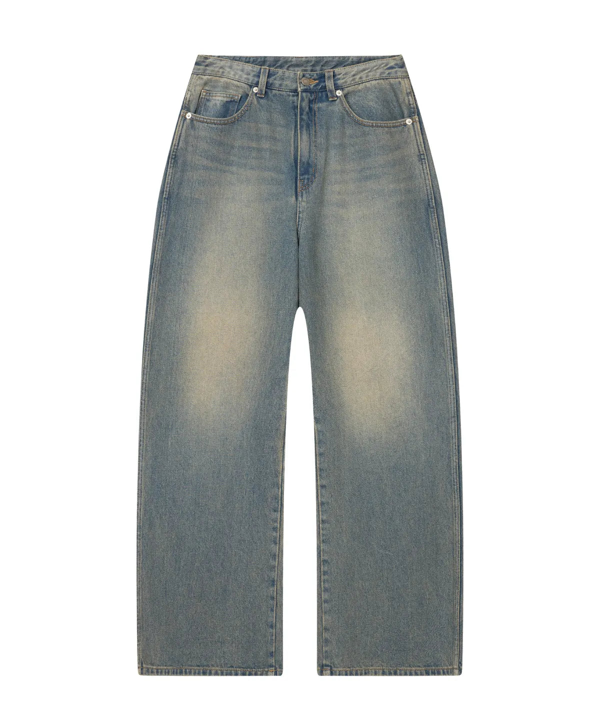 Needlework Denim Pants (Sand Blue)