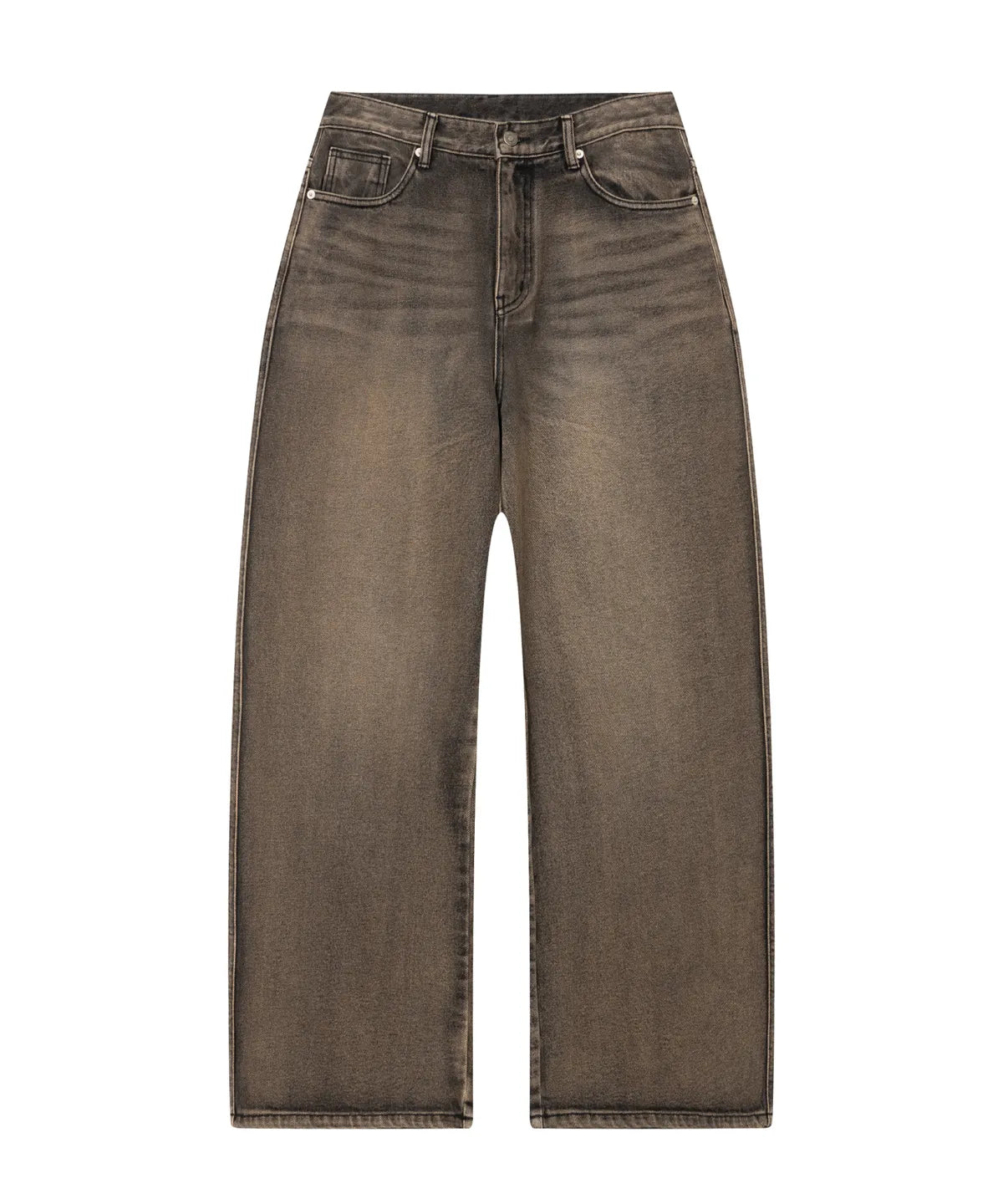 Needlework Denim Pants (Sand Black)