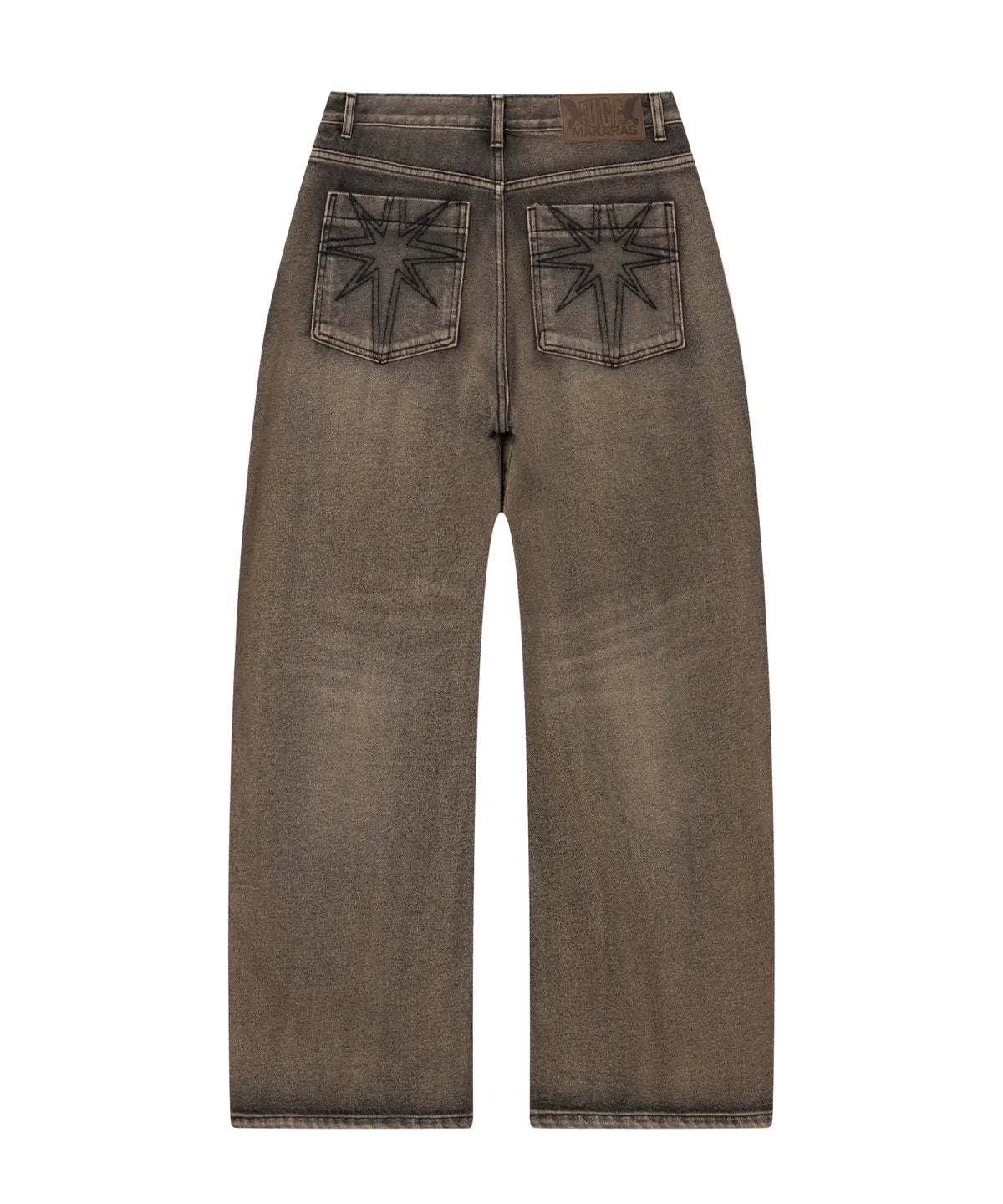 Needlework Denim Pants (Sand Black)