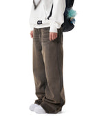 Needlework Denim Pants (Sand Black)