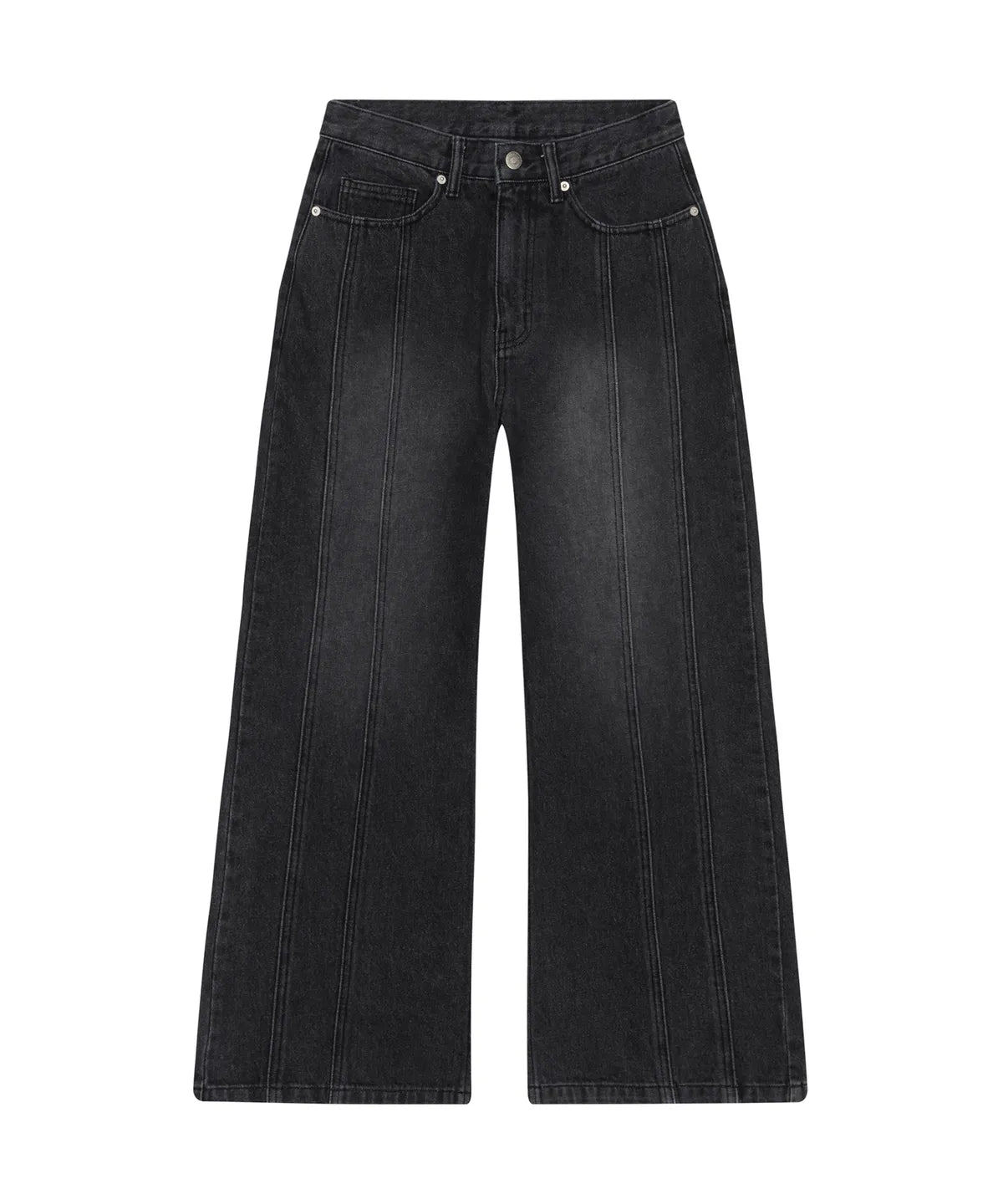 Ribbon Denim Pants (Black)