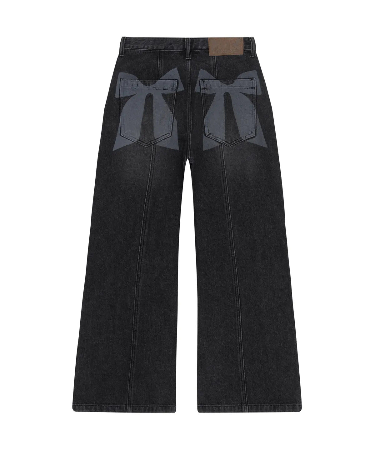 Ribbon Denim Pants (Black)