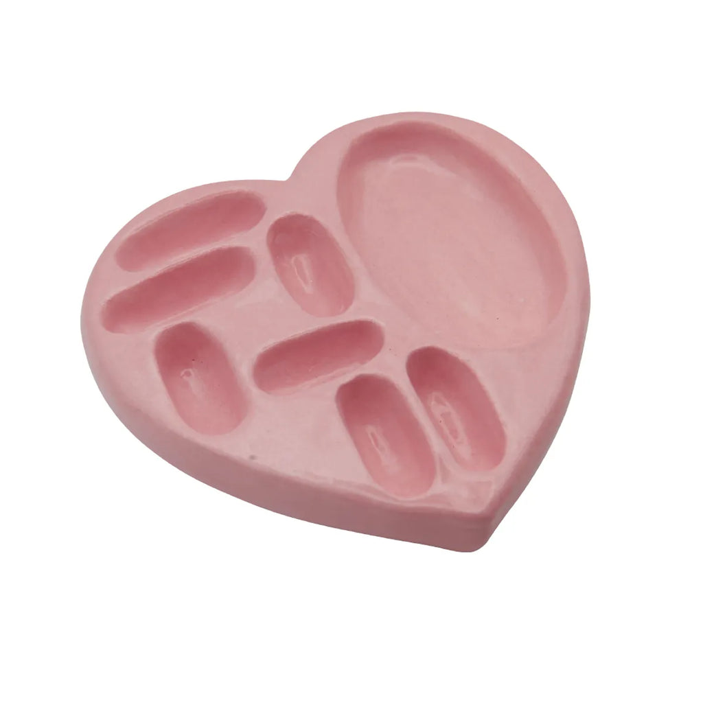 NFF Ceramic Heart Mix Holder-powder pink