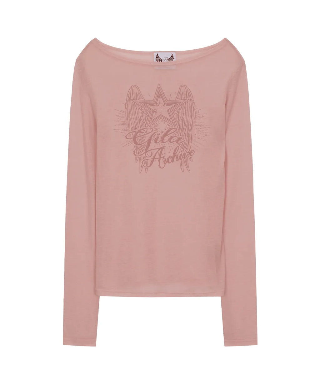 GILA ARCHIVE STAR WING SHEER LONG SLEEVE_PK