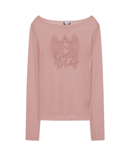 GILA ARCHIVE STAR WING SHEER LONG SLEEVE_PK