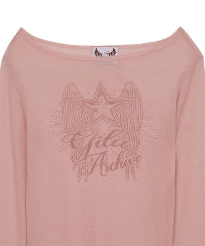GILA ARCHIVE STAR WING SHEER LONG SLEEVE_PK