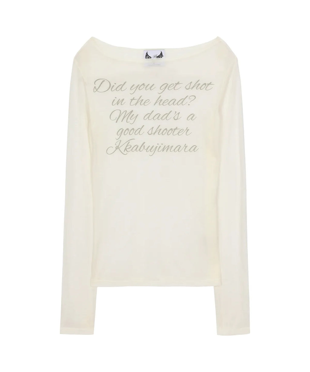 [GILA ARCHIVE] LETTERING SHEER LONG SLEEVE (3 colors)