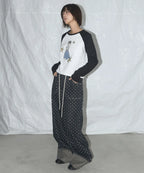 NASTY FANCY CLUB STRING DOT ROLL-UP PANTS / BLACK