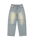 NASTY FANCY CLUB ANGEL VINTAGE WASHING PINTUCK PANTS / BLUE