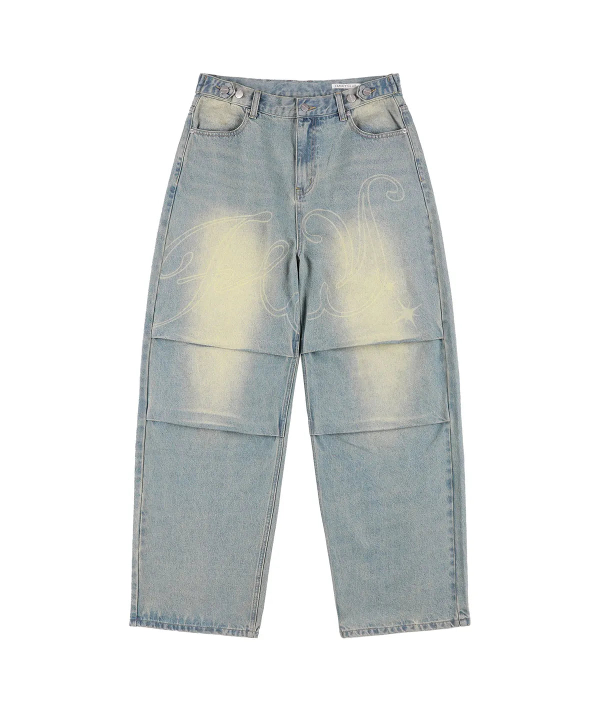 NASTY FANCY CLUB ANGEL VINTAGE WASHING PINTUCK PANTS / BLUE