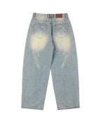 NASTY FANCY CLUB ANGEL VINTAGE WASHING PINTUCK PANTS / BLUE