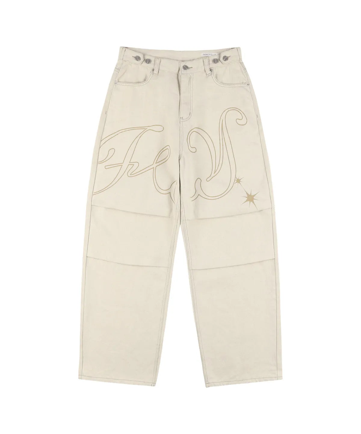 NASTY FANCY CLUB ANGEL VINTAGE WASHING PINTUCK PANTS / IVORY