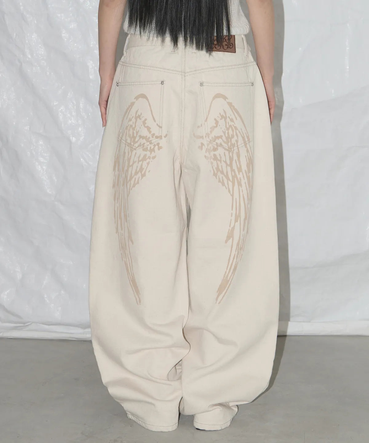 NASTY FANCY CLUB ANGEL VINTAGE WASHING PINTUCK PANTS / IVORY