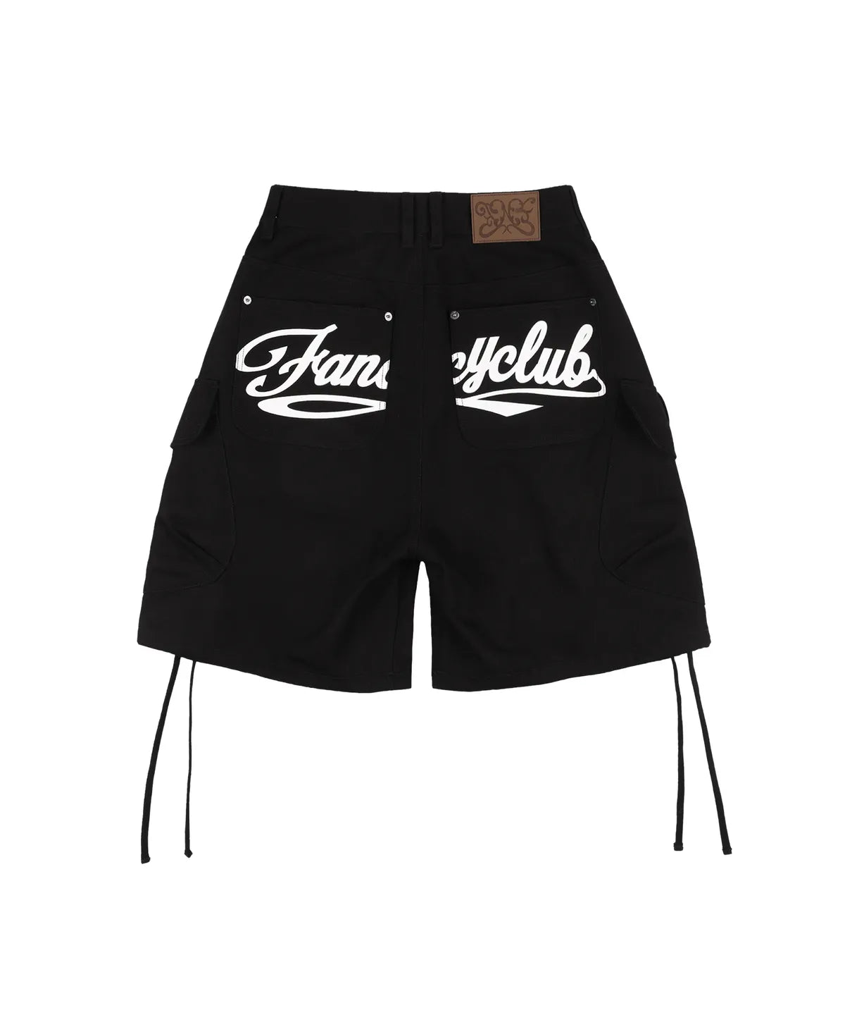 NASTY FANCY CLUB CARGO LETTERING BERMUDA PANTS / BLACK