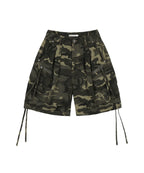 NASTY FANCY CLUB CARGO LETTERING BERMUDA PANTS / KHAKI CAMO