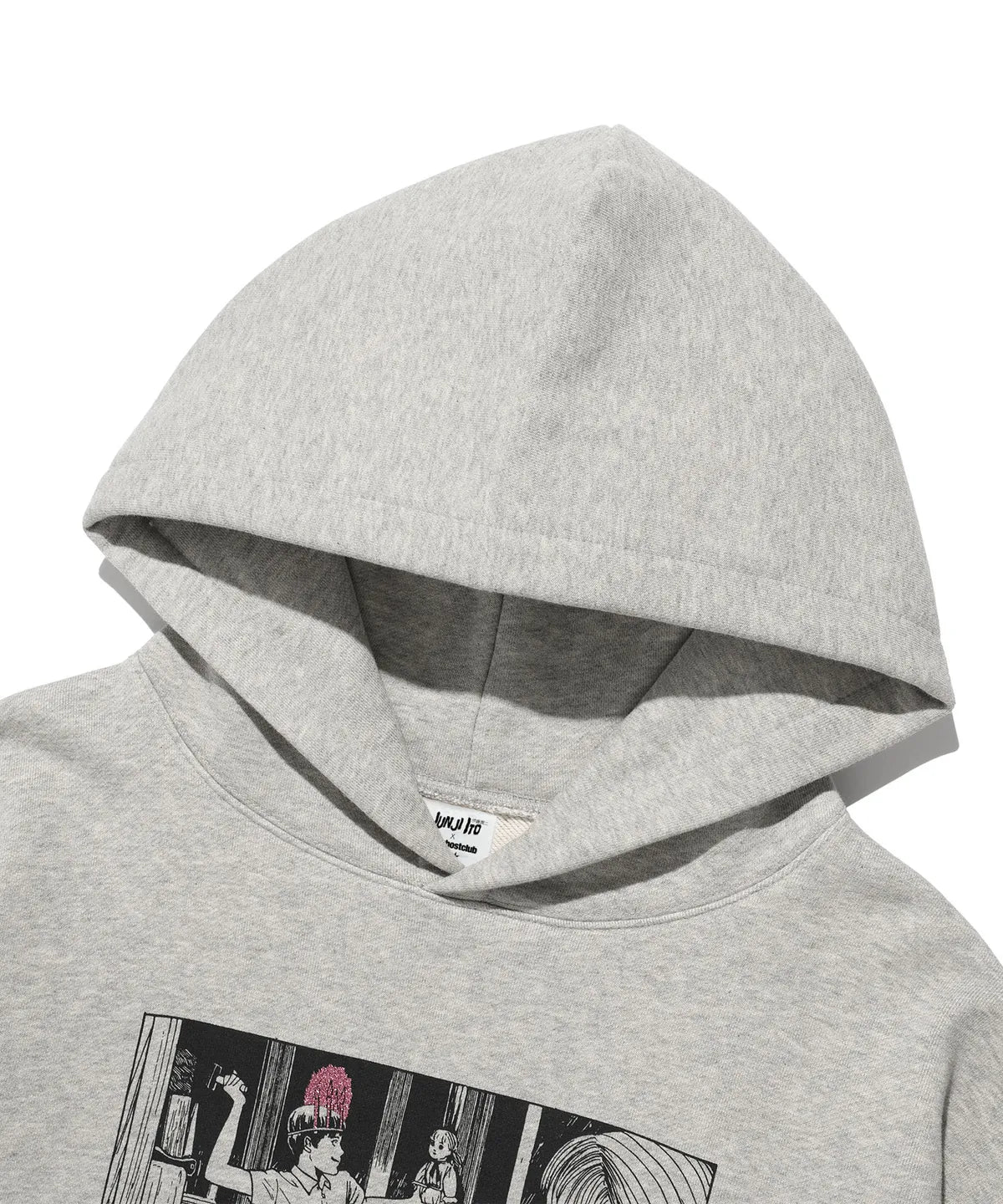 niceghostclub JUNJI ITO MANIAC SOUICHI GLITTER HOODIE [GREY]