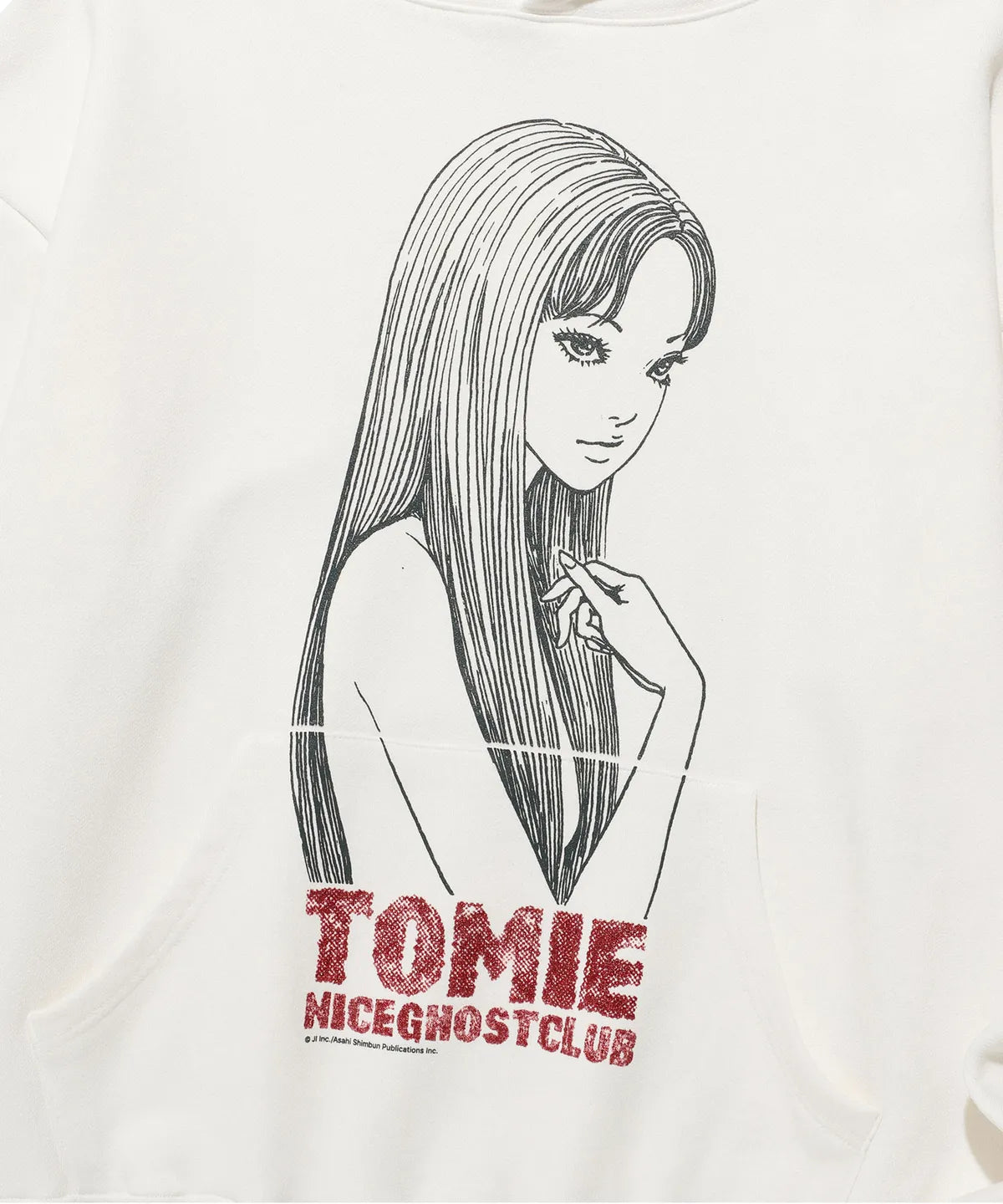 niceghostclub JUNJI ITO MANIAC TOMIE TORSO GLITTER HOODIE [WHITE]