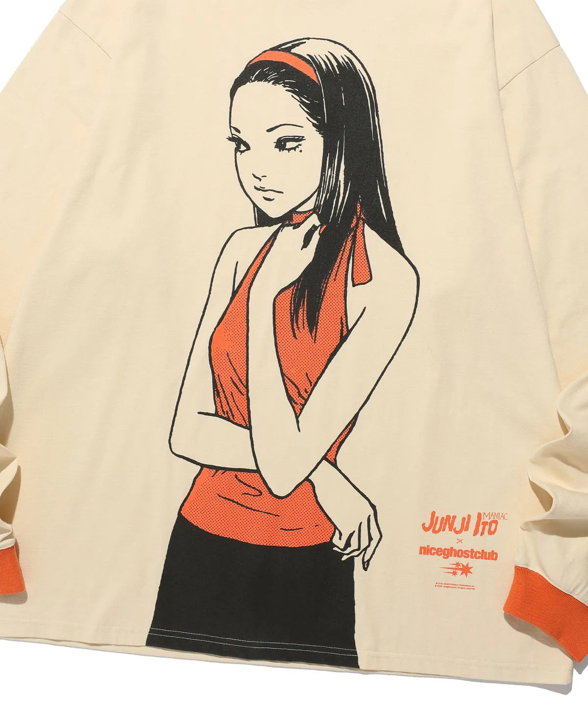 niceghostclub JUNJI ITO MANIAC TOMIE BIG BIG L/S TEE [IVORY]