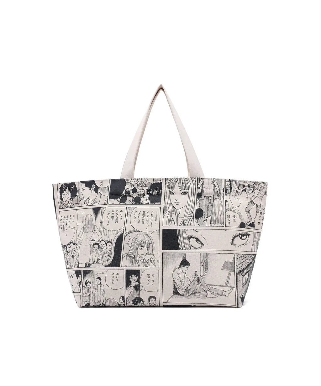 niceghostclub JUNJI ITO MANIAC CARTOON BIG TOTE BAG [IVORY]