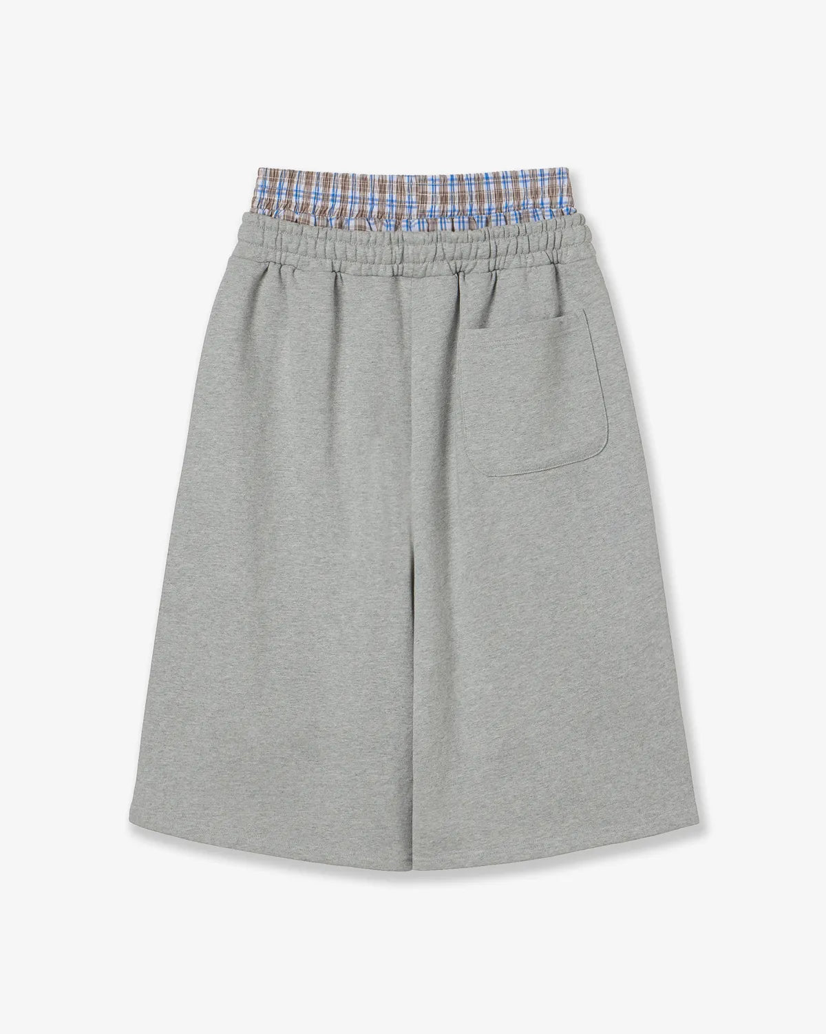 TRUNK LAYERED SWEATSHORTS [MELANGE GREY]