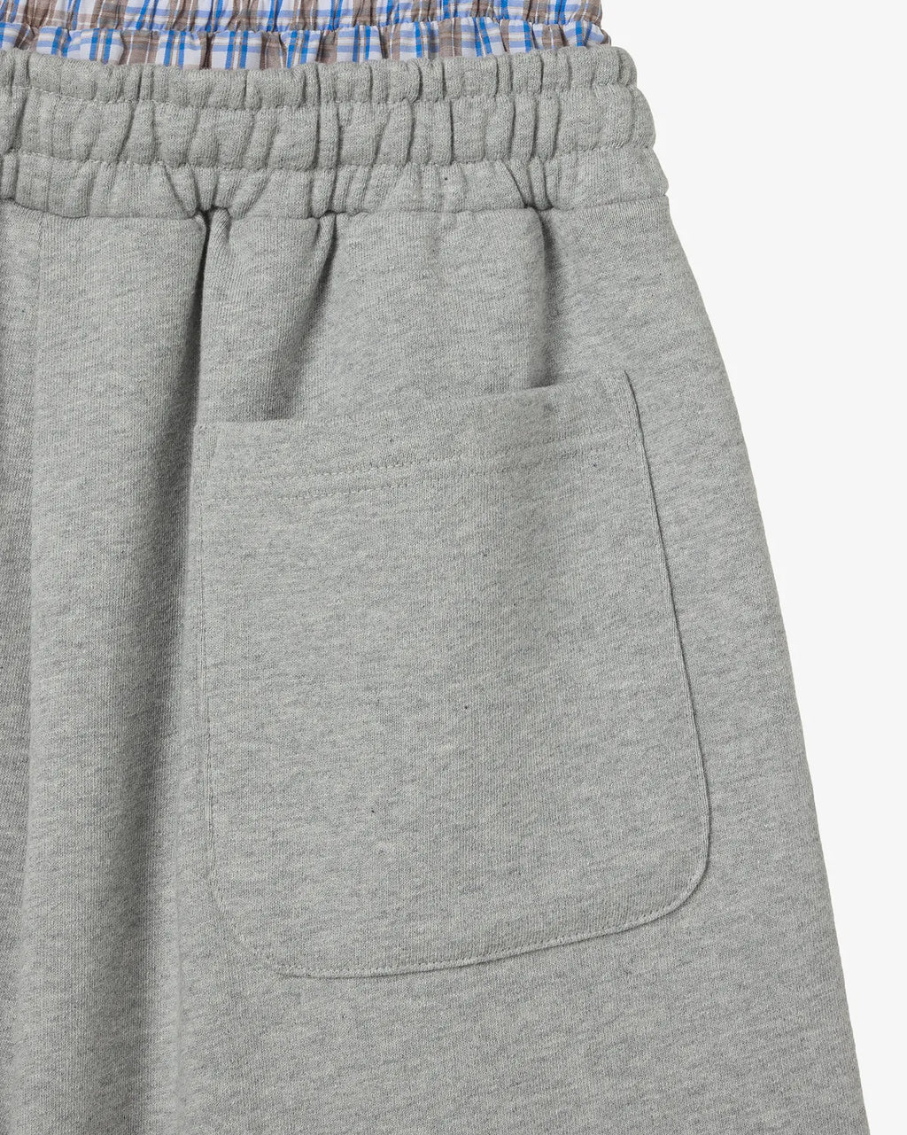 TRUNK LAYERED SWEATSHORTS [MELANGE GREY]