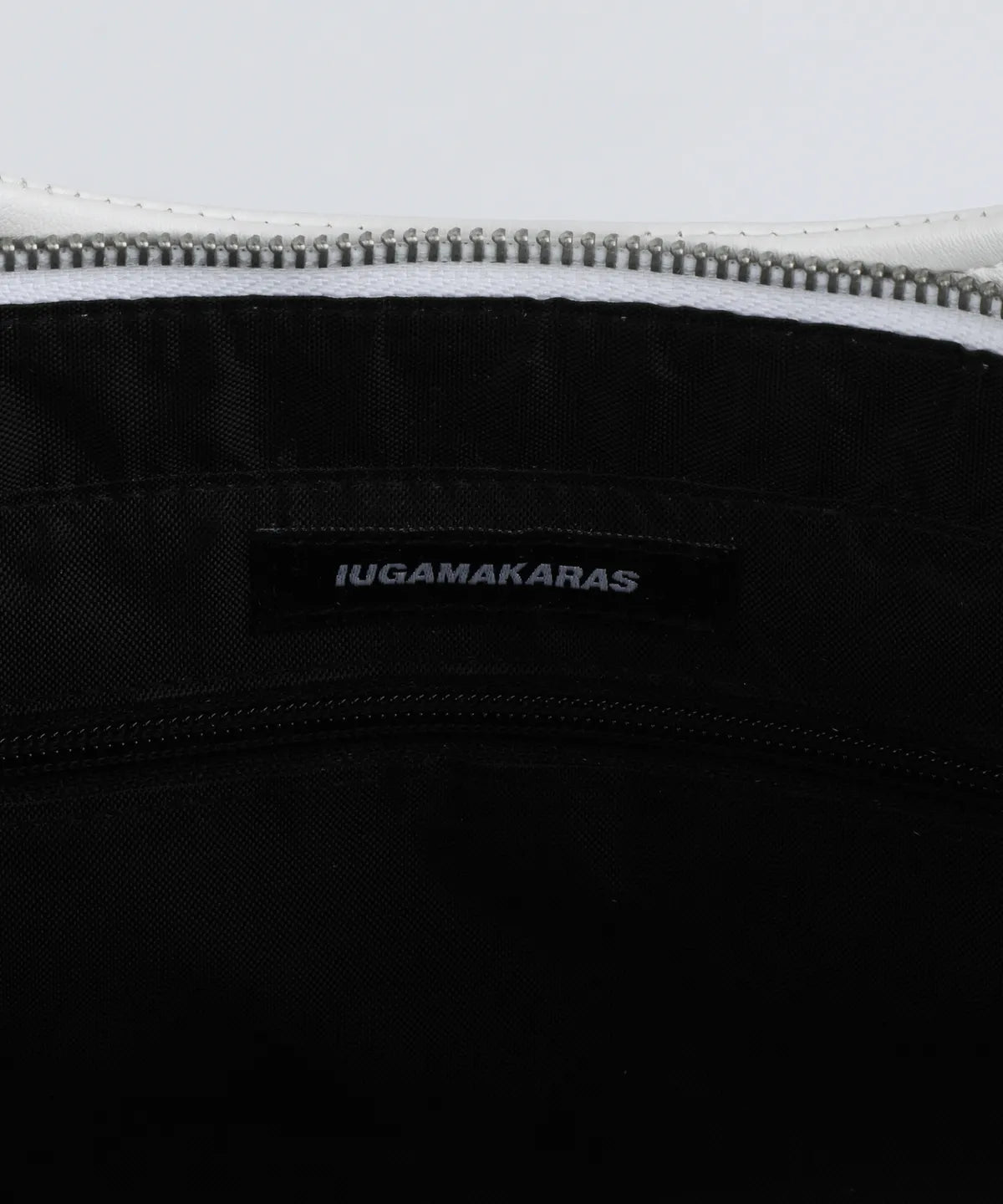 Laced Ribbon Leather Shoulder Bag (White)