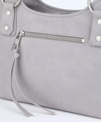 Laced Ribbon Leather Shoulder Bag (Light Purple)