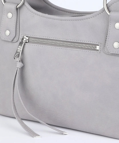 Laced Ribbon Leather Shoulder Bag (Light Purple)