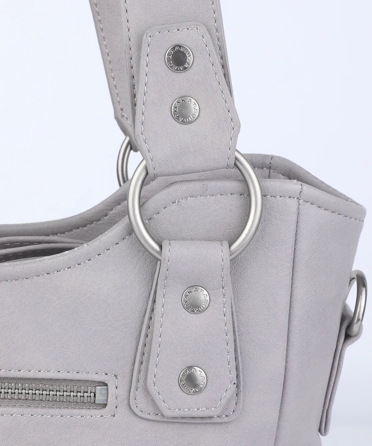 Laced Ribbon Leather Shoulder Bag (Light Purple)