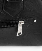IUGA STUDDED LEATHER BOWLING BAG / BLACK