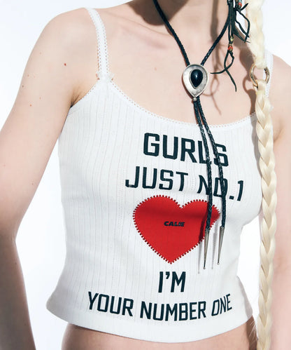 GURLS JUST SLEEVELESS TOP WHITE