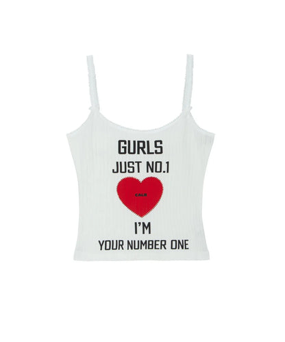 GURLS JUST SLEEVELESS TOP WHITE