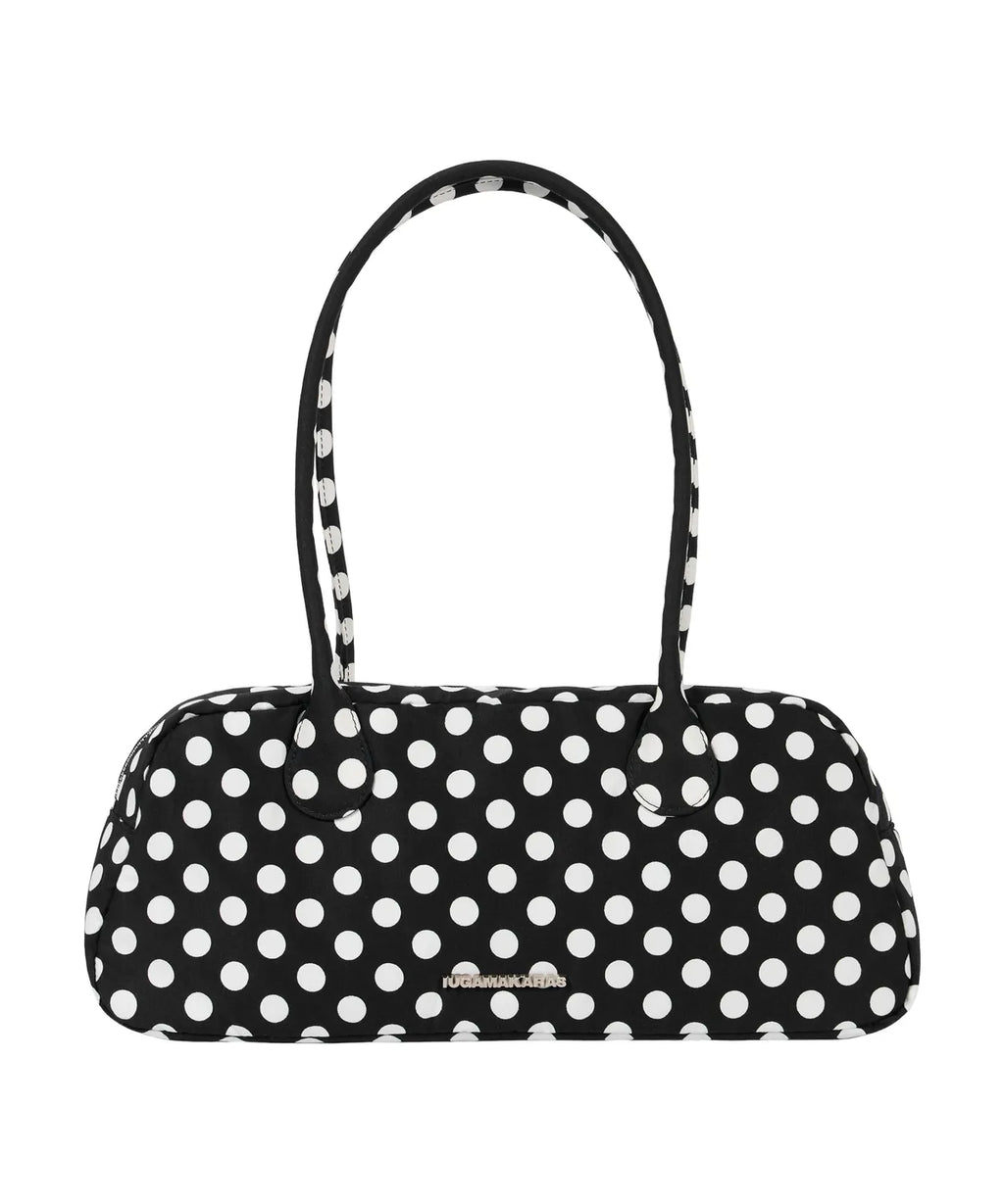 Dot Pattern Baguette Bag (Black)
