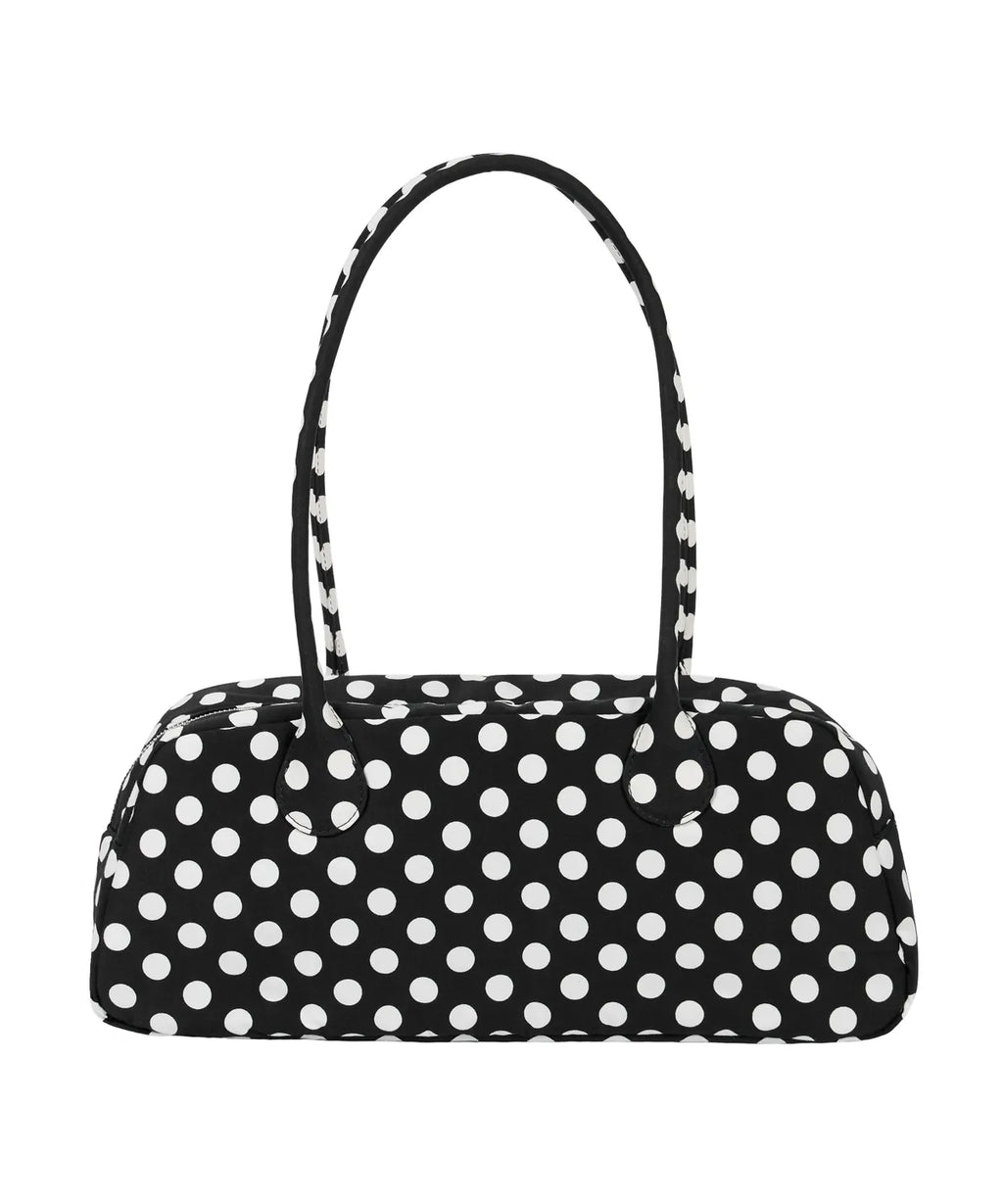 Dot Pattern Baguette Bag (Black)