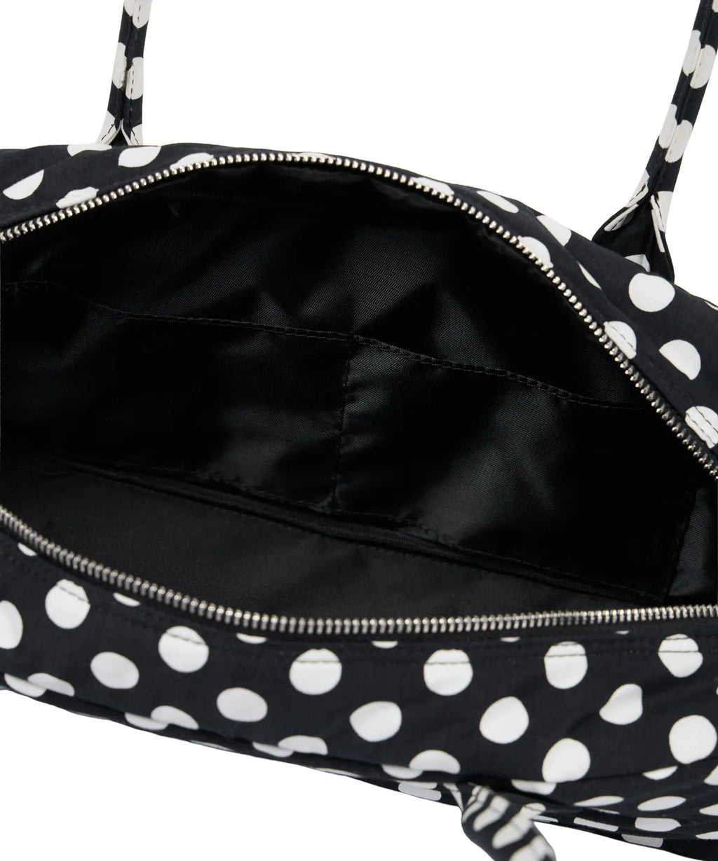 Dot Pattern Baguette Bag (Black)