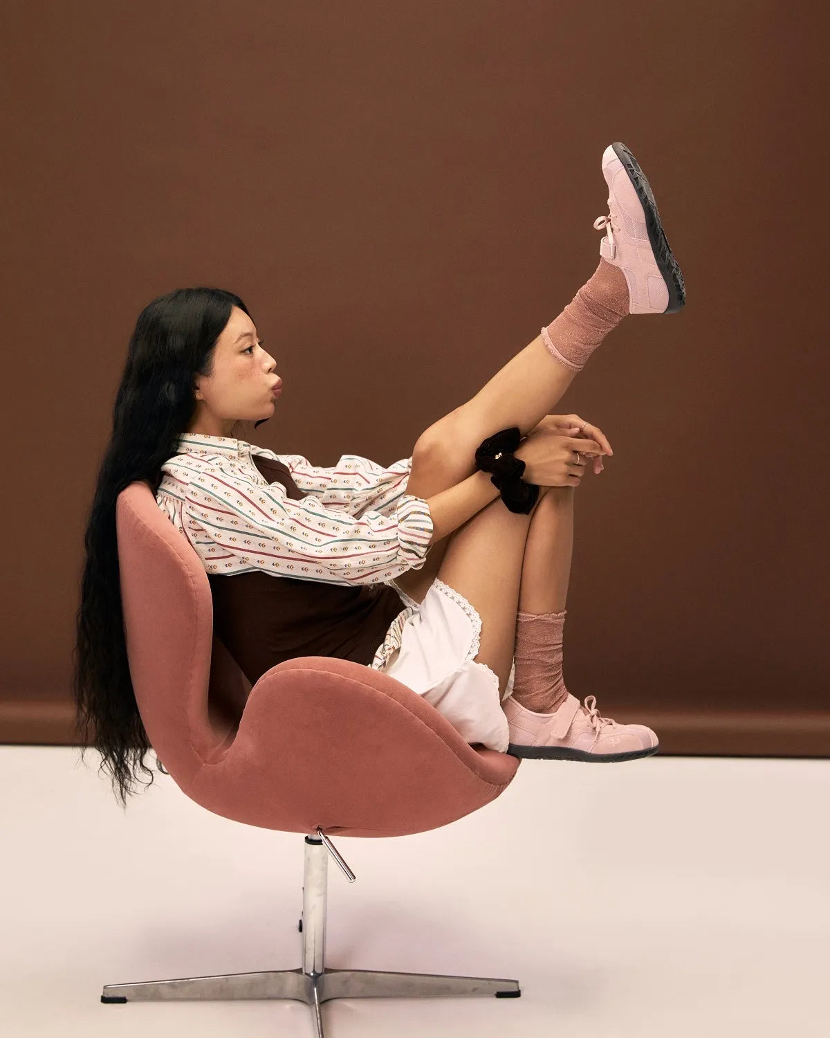 OTZ ROMARY LACE-UP SNEAKERS - SUEDE PINK