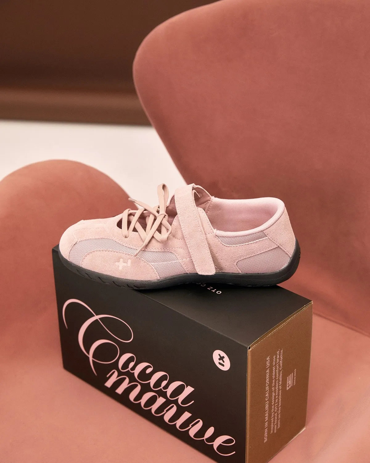 OTZ ROMARY LACE-UP SNEAKERS - SUEDE PINK