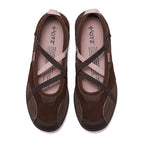 OTZ ROMARY BANDING FLAT SNEAKERS - SUEDE BROWN