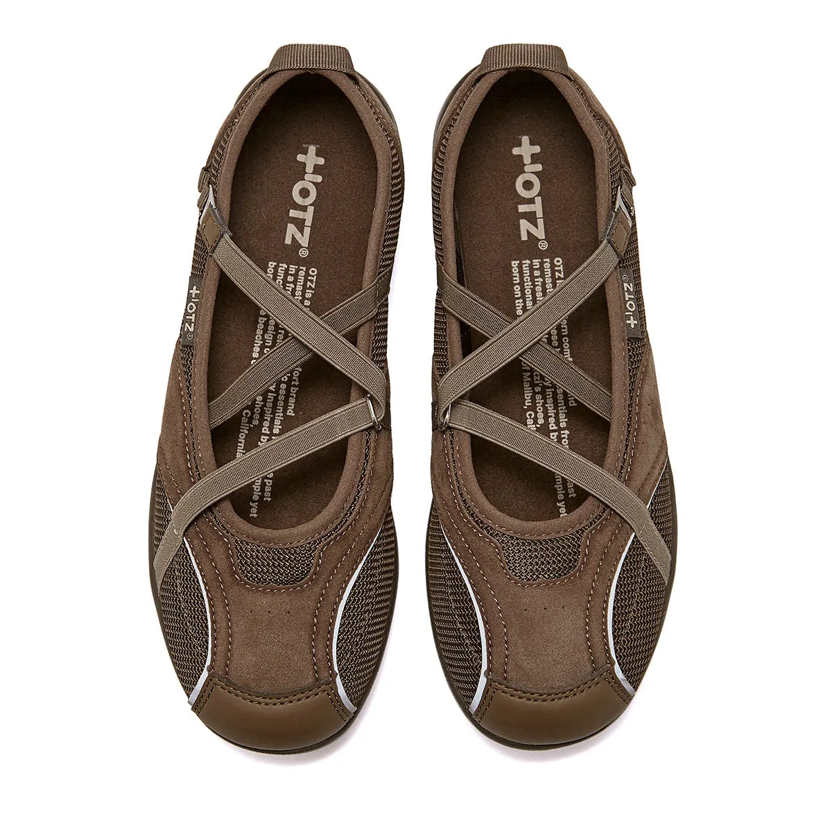 OTZ ROMARY BANDING FLAT SNEAKERS - SUEDE MOCHA