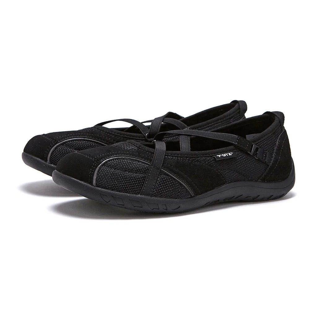 OTZ ROMARY BANDING FLAT SNEAKERS - SUEDE BLACK