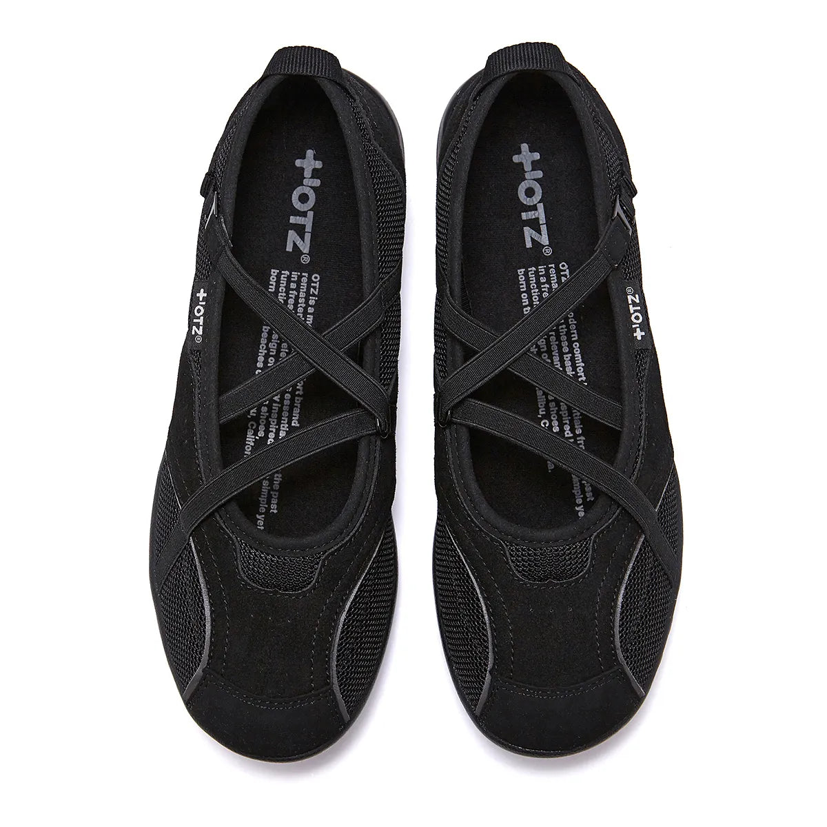 OTZ ROMARY BANDING FLAT SNEAKERS - SUEDE BLACK