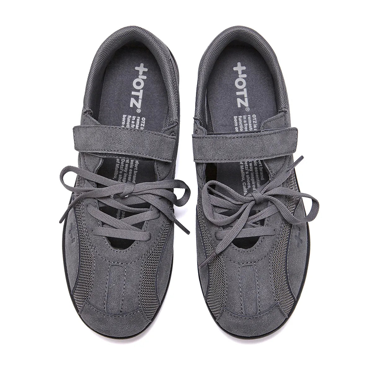 OTZ ROMARY LACE-UP SNEAKERS - SUEDE GREY