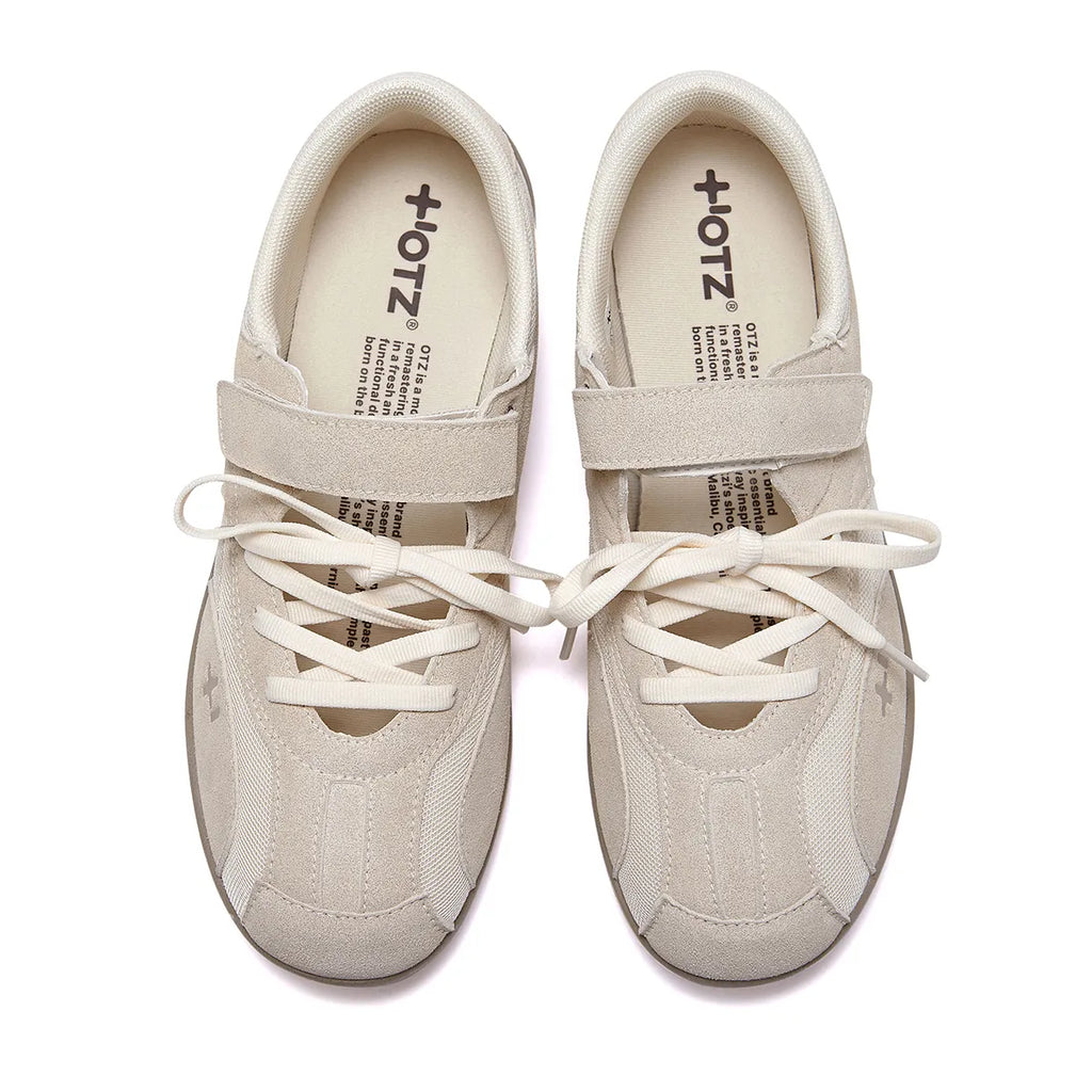 OTZ ROMARY LACE-UP SNEAKERS - SUEDE IVORY