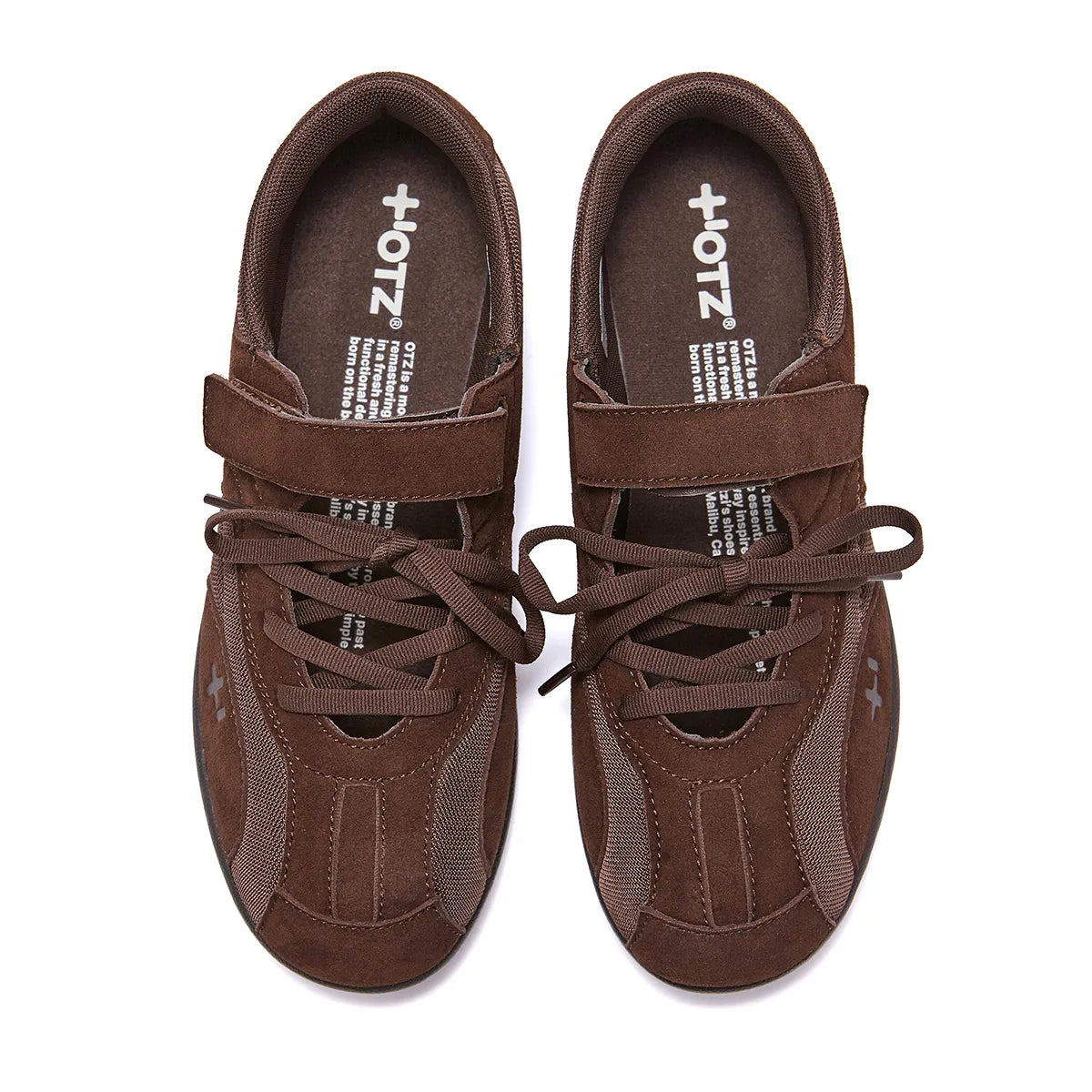 OTZ ROMARY LACE-UP SNEAKERS - SUEDE BROWN
