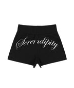 NASTY FANCY BACK LETTERING MICRO SHORT PANTS (BLACK)